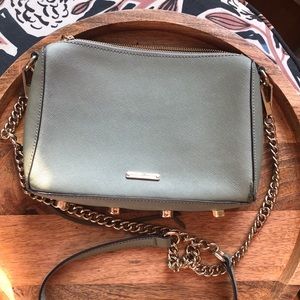 Rebecca Minkoff green leather cross body bag